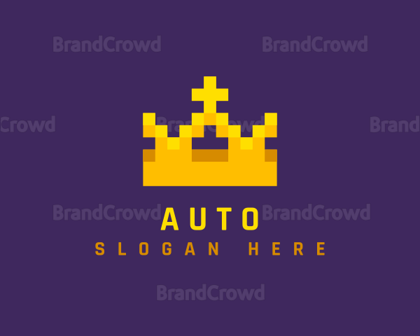 Crown King Pixelated Logo