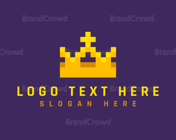 Crown King Pixelated Logo