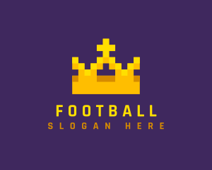 King - Crown King Pixelated logo design