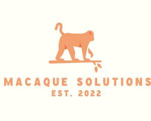 Macaque - Wild Monkey Branch logo design