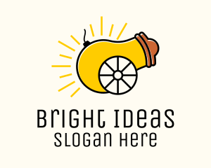 Led - Lightbulb Cannon Lighting logo design