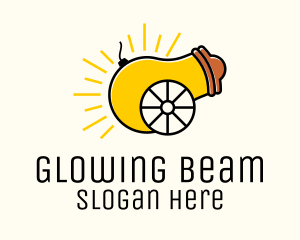 Fluorescent - Lightbulb Cannon Lighting logo design