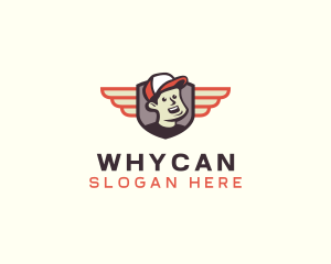 Car Dealer - Delivery Guy Wings logo design