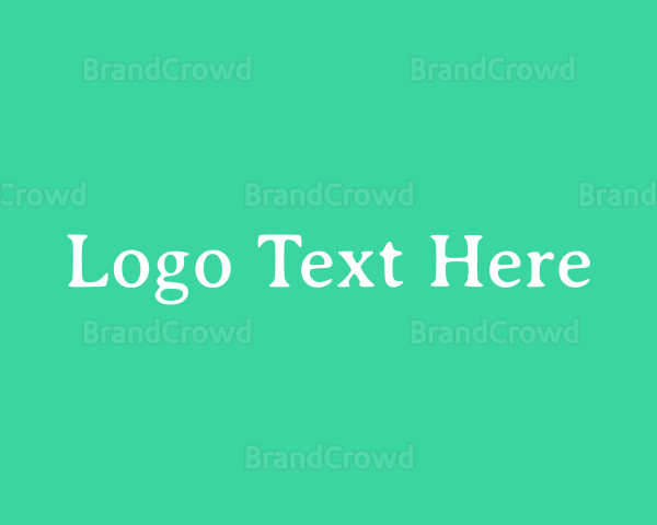 Fresh Green Serif Text Logo