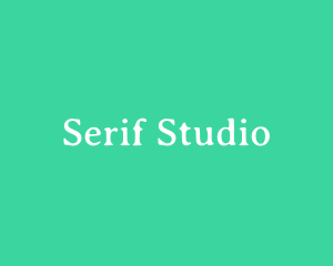 Serif - Fresh Green Serif Text logo design