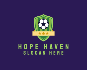 Sports Equipment - Soccer Ball Team Crest logo design