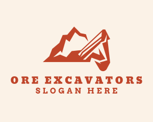 Mountain Excavation Mining logo design