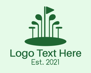Flagstick - Green Golf Course logo design