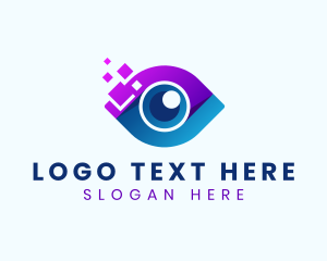 Futuristic - Digital Lens Technology logo design