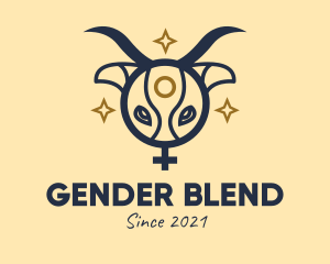 Gender - Ox Head Women Symbol logo design