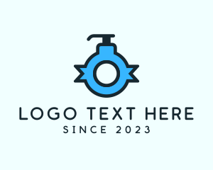 Handwash - Blue Lotion Letter O logo design