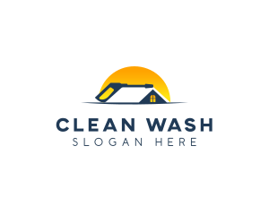 Washer - Sunset Power Washer logo design