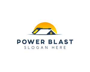 Sunset Power Washer logo design