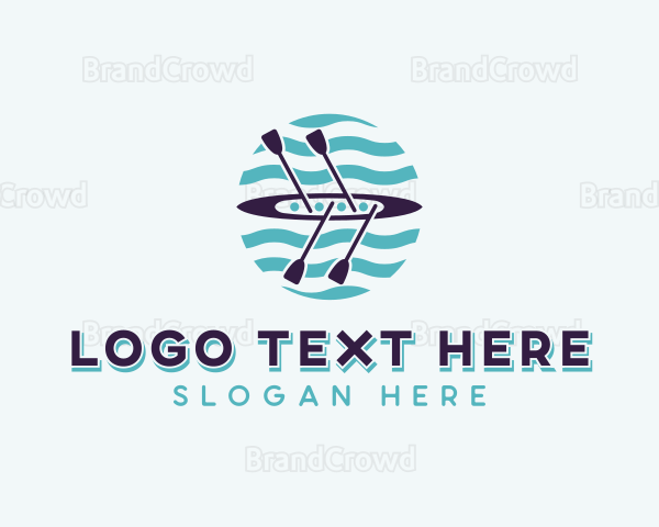 Canoeing Paddle Kayak Logo