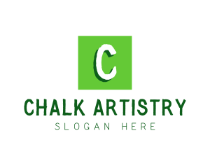 Green Chalk Handwriting logo design