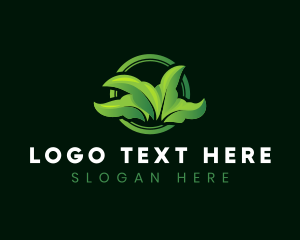 Greenhouse - Leaf Lawn Landscaping logo design