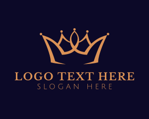 Jewel - Golden Luxury Crown logo design
