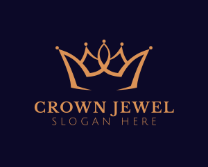 Golden Luxury Crown logo design