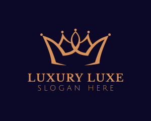 Golden Luxury Crown logo design