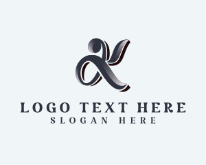 Fashion Designer - Stylish Fashion Ribbon Letter K logo design