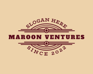 Maroon - Retro Art Deco Business logo design