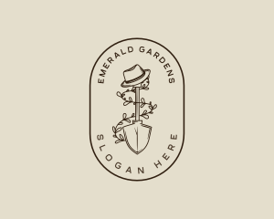 Garden Landscape Shovel logo design