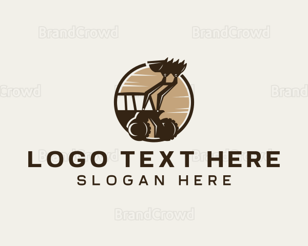 Excavator Heavy Equipment Logo