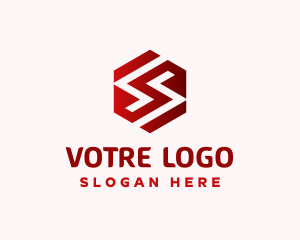 Modern Tech Hexagon Letter S Logo