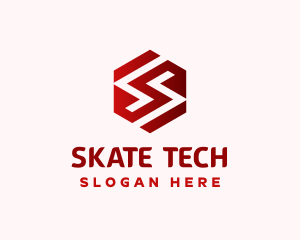 Modern Tech Hexagon Letter S logo design