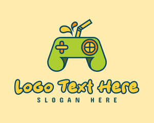 Video Game - Arcade Gamepad Juice logo design