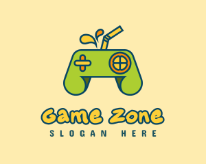 Arcade Gamepad Juice logo design