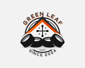 Tire Maintenance Garage Logo