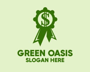 Green Dollar Medal logo design