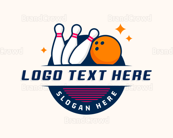 Bowling Sport Game Logo