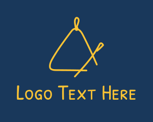 Music Band - Golden Triangle Music Instrument logo design