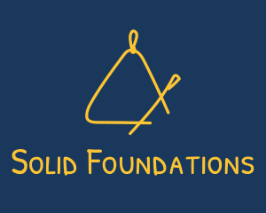 Drumline - Golden Triangle Music Instrument logo design