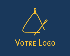 Aerophone - Golden Triangle Music Instrument logo design