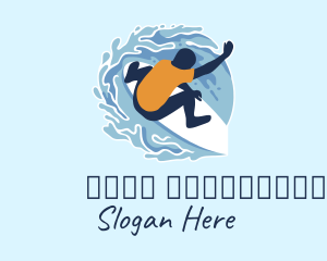 Surfer Boy Splash  Logo