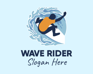 Surfer Boy Splash  logo design