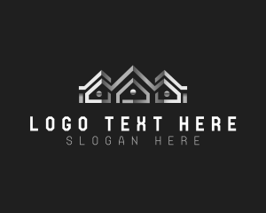 Abstract - Metallic House Roof logo design