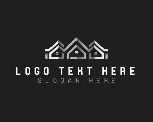 Metallic House Roof Logo