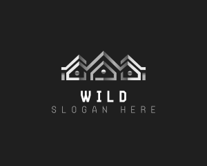 Draftsman - Metallic House Roof logo design
