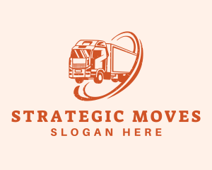 Orange Delivery Vehicle logo design