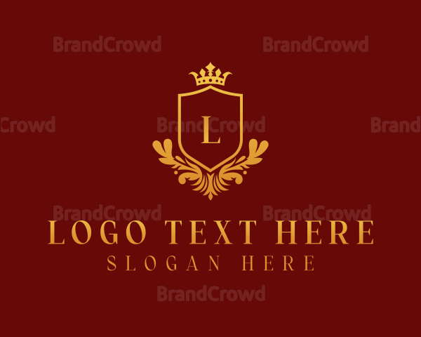 Upscale Shield Crown Logo