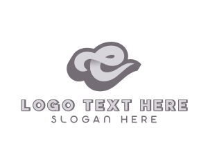 Calligraphy - Creative Design Studio Letter E logo design
