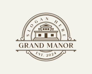 Mansion - House Mansion Property logo design