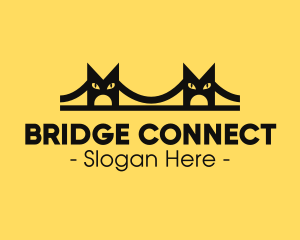 Bridge - Cat Bridge Structure logo design