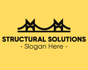 Cat Bridge Structure logo design