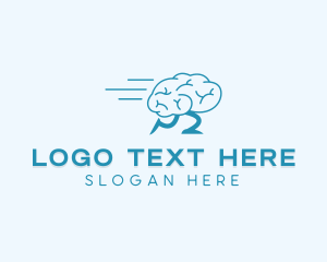 Nuero - Fast Running Brain logo design