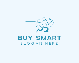 Fast Running Brain logo design